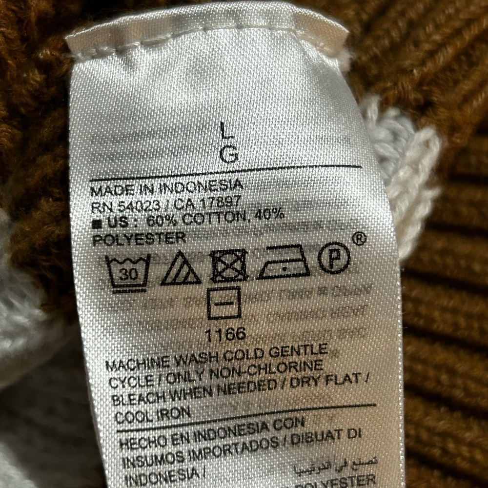 Old Navy Brown and White Striped Sweater Top - Picture 5 of 5